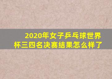 2020年女子乒乓球世界杯三四名决赛结果怎么样了