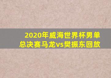 2020年威海世界杯男单总决赛马龙vs樊振东回放