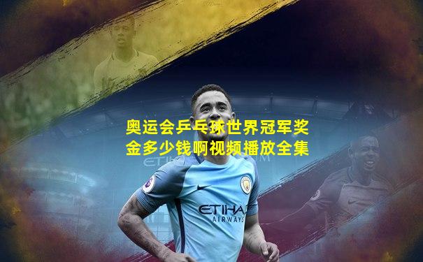 奥运会乒乓球世界冠军奖金多少钱啊视频播放全集