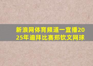 新浪网体育频道一宜播2025年迪拜比赛郑钦文网球